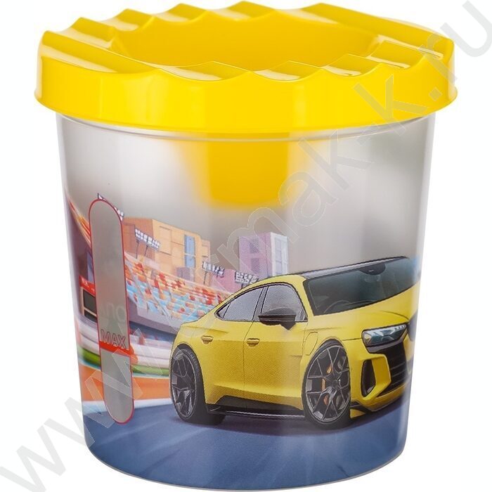 Стакан - непроливайка одинарный Желтый автомобиль-6 NEW | Фото 2
