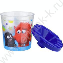 Стакан - непроливайка одинарный Забавные монстрики-2 NEW | Фото 3