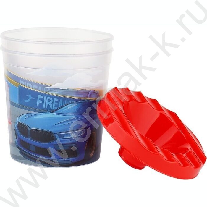 Стакан - непроливайка одинарный Красный автомобиль-8 NEW | Фото 3