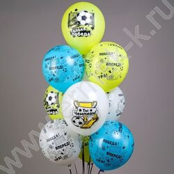 Шар воздушный 12" шелк рис. 5ст. Футбол 3 дизайна NEW | Фото 2