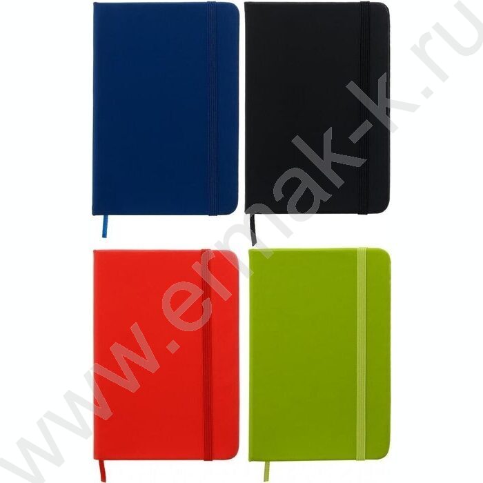 Ежедневник н/дат 14,5*10,5 80л материал-кожезаменитель,цветной /ассорти/,на резинке;блок к NEW | Фото 1