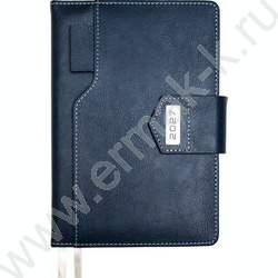 Ежедневник 2027г A5 168л "Prestige" синий /тв.обл. иск.кожа /2 ляссе NEW | Фото 1