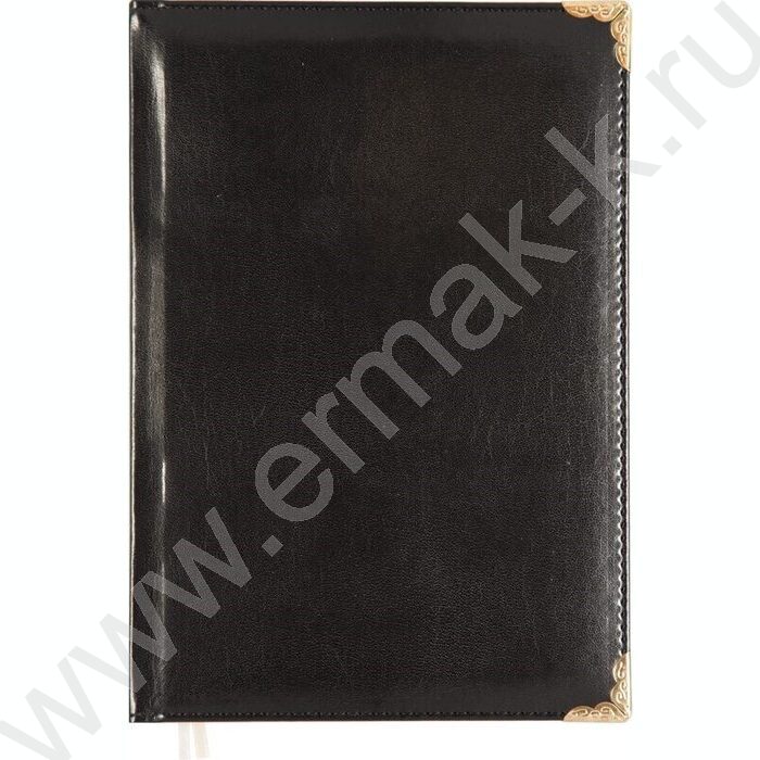 Ежедневник 2027г B6 168л "Bellagio" черный /тв.обл. иск.кожа /золотой срез /2 ляссе NEW | Фото 1