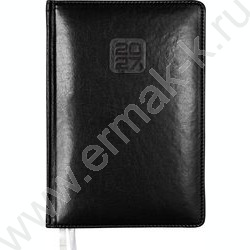 Ежедневник 2027г A5 168л "Bravo" черный /тв.обл. иск.кожа /золотой срез  /2 ляссе NEW | Фото 1