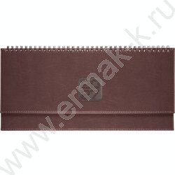 Ежедневник-планинг 2027г  128стр "Bravo" коричневый /тв.обл. иск.кожа /евроспираль NEW | Фото 1