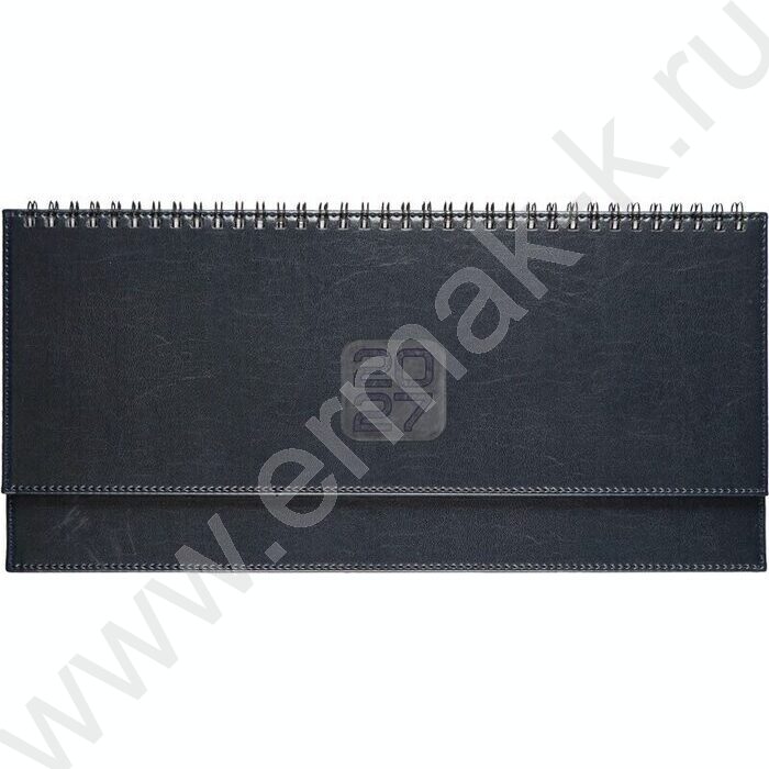 Ежедневник-планинг 2027г  128стр "Bravo" синий /тв.обл. иск.кожа /евроспираль NEW | Фото 1