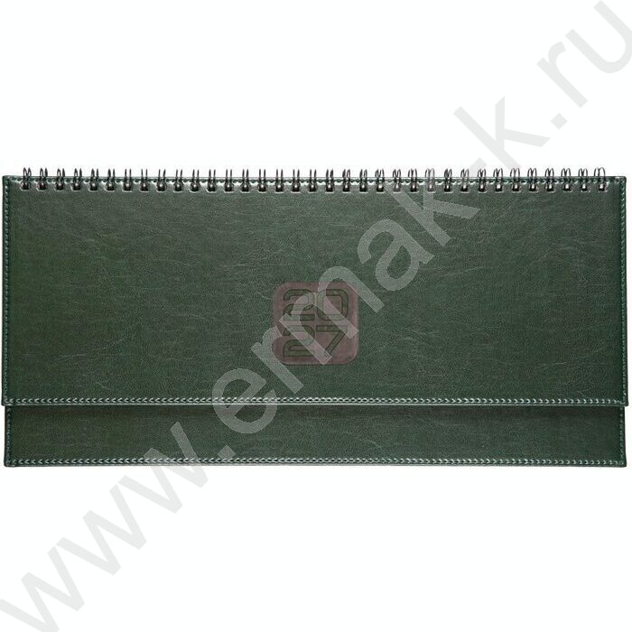 Ежедневник-планинг 2027г  128стр "Bravo" зеленый /тв.обл. иск.кожа /евроспираль NEW | Фото 1