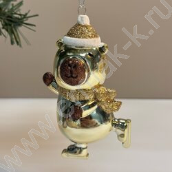 Новогодний сувенир "Капибара", золото, 7*4,5*13см NEW | Фото 1