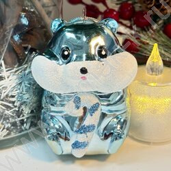 Новогодний сувенир "Хомяк", голубой, 5,5*6*8,5см NEW | Фото 2