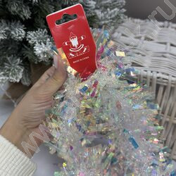 Мишура 2м. Ø 9см. /серебристая NEW | Фото 3