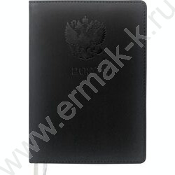 Ежедневник 2027г A5 168л "Emblem" черный /тв.обл. иск.кожа с поролоном /2 ляссе NEW | Фото 1