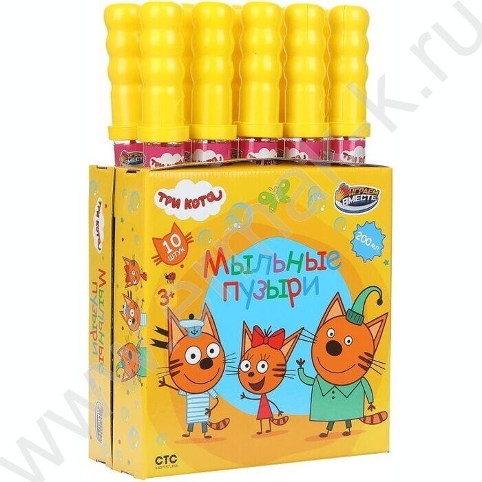 Мыльные пузыри 200мл "Три кота"в колбе 38см NEW | Фото 4