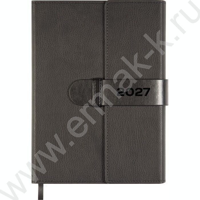 Ежедневник 2027г A5 168л "Tudor" черный /тв.обл. иск.кожа с поролоном /2 ляссе NEW | Фото 1