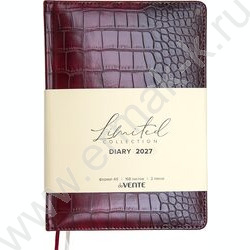 Ежедневник 2027г A5 168л "Belcanto" бордовый /тв.комб.обл. иск.кожа с поролоном /2 ляссе NEW | Фото 1