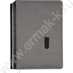 Ежедневник 2027г A5 168л "Brighton" серый /тв.комб.обл. иск.кожа /карман для телефона /2 ляссе NEW | Фото 1