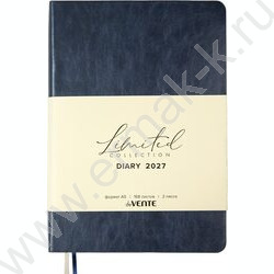 Ежедневник 2027г A5 168л "Orto" синий с синим срезом /мяг.обл. иск.кожа /2 ляссе NEW | Фото 1