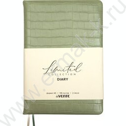 Ежедневник н/дат А5 160л "Barbara", мятный /тв.обл. иск.кожа /застежка на кнопке /2 ляссе NEW | Фото 1