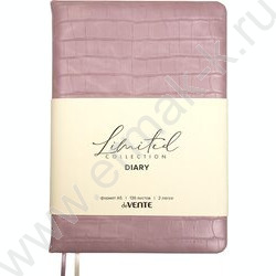 Ежедневник н/дат А5 160л "Barbara", розовый /тв.обл. иск.кожа /застежка на кнопке /2 ляссе NEW | Фото 1