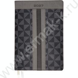 Ежедневник 2027г В6 168л "Expert" черный с серым /интеграл.комбинир.обл. иск.кожа NEW | Фото 1