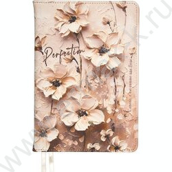 Ежедневник н/дат A5 160л "Perfection" анемон /тв.обл. иск.кожа с порол. /с цвет. срезом /2 ляссе NEW | Фото 1