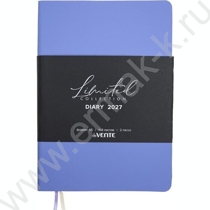 Ежедневник 2027г A5 168л "Nobile" сиренево-голубой /мяг.обл. иск.кожа soft touch /2 ляссе NEW | Фото 1
