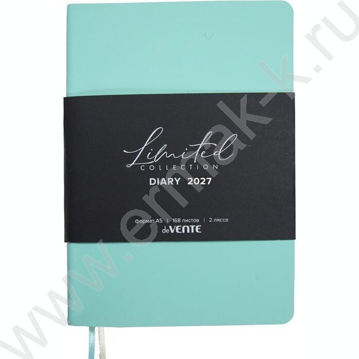 Ежедневник 2027г A5 168л "Nobile" мятный /мяг.обл. иск.кожа soft touch /2 ляссе NEW | Фото 1