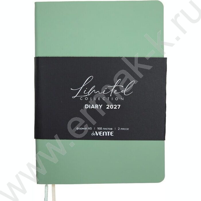 Ежедневник 2027г A5 168л "Nobile" оливковый /мяг.обл. иск.кожа soft touch /2 ляссе NEW | Фото 1