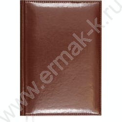 Ежедневник 2027г A5 168л "Visa" коричневый /тв.обл. иск.кожа  с поролоном /2 ляссе NEW | Фото 1