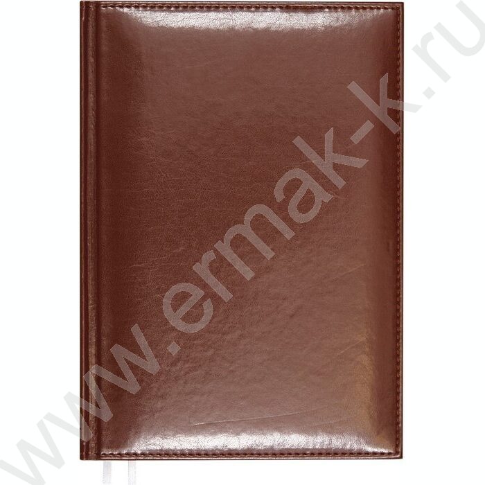 Ежедневник 2027г A5 168л "Visa" коричневый /тв.обл. иск.кожа  с поролоном /2 ляссе NEW | Фото 1