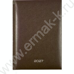Ежедневник 2027г A5 168л "Orion" коричневый /тв.обл. бумвинил с поролоном /1 ляссе NEW | Фото 1