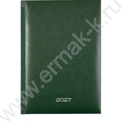 Ежедневник 2027г A5 168л "Orion" зеленый /тв.обл. бумвинил с поролоном /1 ляссе NEW | Фото 1