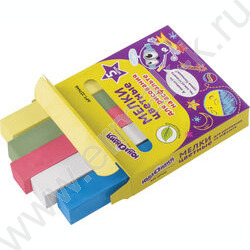 Мел цветной  5цв д/асфальта, квадратный "ЮНЛАНДИК И КОСМОС" NEW | Фото 3