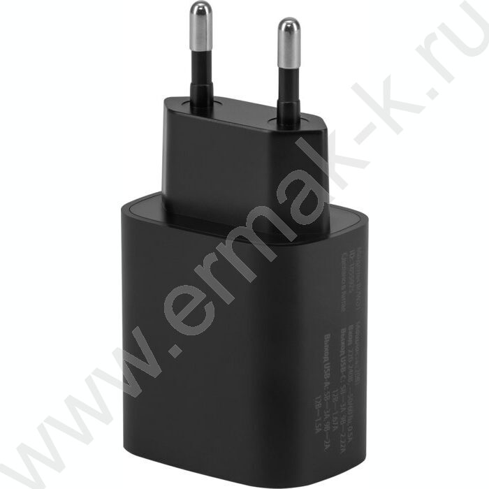 Сетевое зар./устр. BUWD1 20W 3A (PD+QC) USB-C/USB-A универсальное /черный NEW | Фото 6