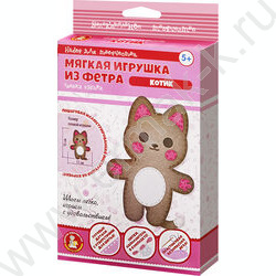 Набор д/творчества Мягкая игрушка из фетра. "Котик" NEW | Фото 1