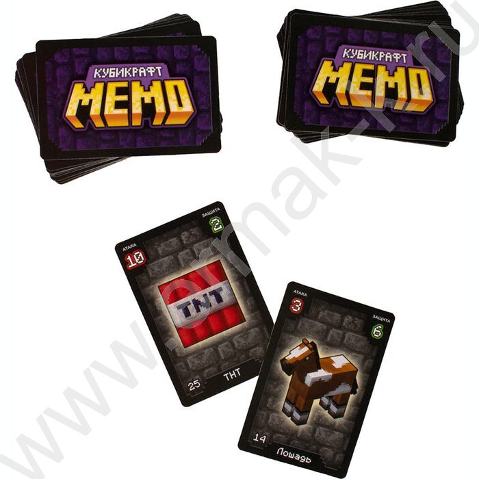 Мемо Кубикрафт 50 карточек NEW | Фото 7