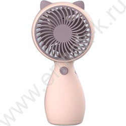 Вентилятор ручной с кошачьими ушками (USB) 6.3*4.3*13.5см розовый NEW | Фото 1