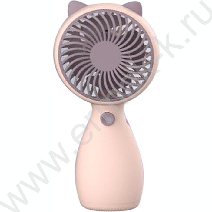 Вентилятор ручной с кошачьими ушками (USB) 6.3*4.3*13.5см розовый NEW | Фото 1