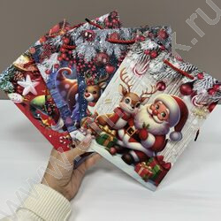 Пакет подарочный 18*23*10см. "Новый год. Сказочные персонажи" /ассорти NEW | Фото 3