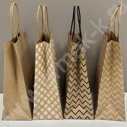 Пакет подарочный крафт 21*15*8см. "Узоры" /ассорти NEW | Фото 2