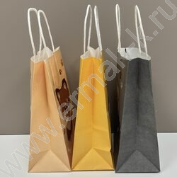 Пакет подарочный крафт 21*15*8см. "Собачки /ассорти NEW | Фото 3