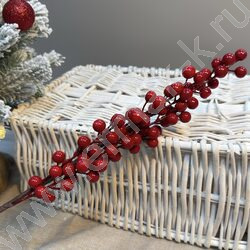 Новогодний сувенир "Ветка с красными ягодами" 70см. NEW | Фото 3