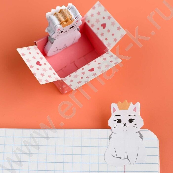 Стикеры-закладки бумажные 25*40мм /40шт В домике.Королева кошек /вырубка NEW | Фото 5
