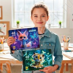 Альбом д/рисования-спираль 40л "Волшебные зверята-1" ассорти NEW | Фото 7