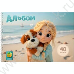 Альбом д/рисования-спираль 40л "Любимые питомцы-1" ассорти NEW | Фото 5