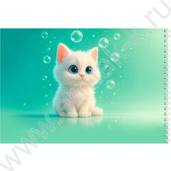 Альбом д/рисования-спираль 40л "Милые котики-10" ассорти NEW | Фото 4