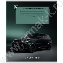 Тетрадь  24л клетка "Разные автомобили" 5видов NEW | Фото 3