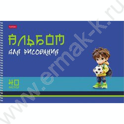 Альбом д/рисования-спираль пл.об. 40л "Крутые парни" ассорти NEW | Фото 4