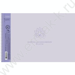 Альбом д/рисования-спираль 40л "Лаконично" /перфорация /лам.СОФТ ТАЧ и тиснение/5видов NEW | Фото 6