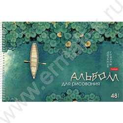 Альбом д/рисования-спираль 48л "Дыхание тишины" /перфорация/тиснение /ассорти NEW | Фото 2