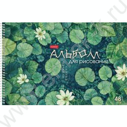 Альбом д/рисования-спираль 48л "Дыхание тишины" /перфорация/тиснение /ассорти NEW | Фото 4
